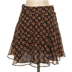 Urban Outfitters Black and Brown Floral Skirt